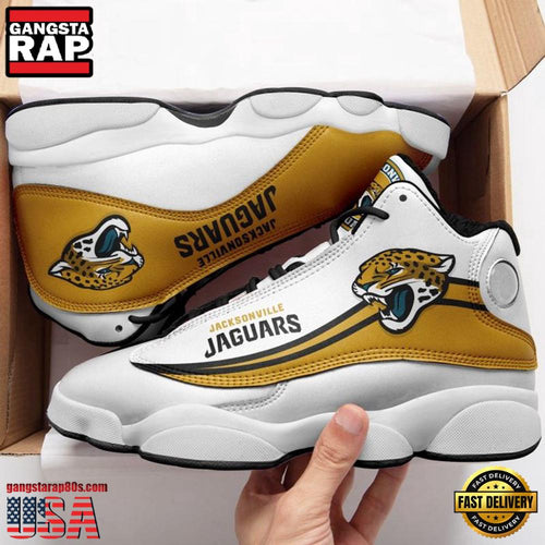 NFL Jacksonville Jaguars Team New Design Air Jordan 13 Running Sneakers Shoes