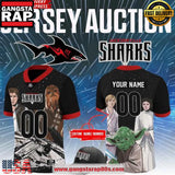 Jacksonville Sharks x Star Wars Custom Galaxy Football Jersey