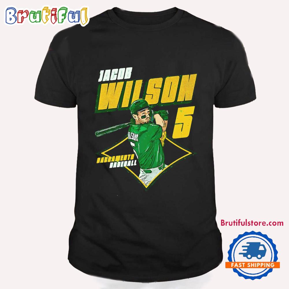 Jacob Wilson Sacramento Diamond Player Number and Name T Shirt