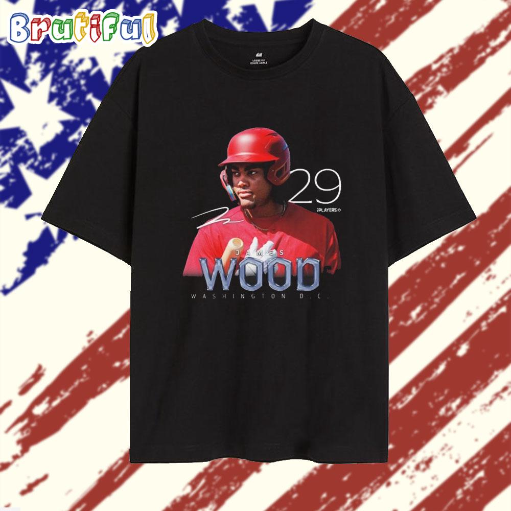 James Wood Breakout Series #29 Washington DC Washington Nationals MLB Signature T Shirt