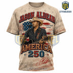Jason Aldean America 250 Patriotic Country Music Tour T-Shirt