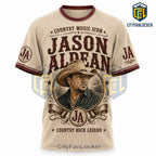 Jason Aldean Country Music Icon Signature Songbook T-Shirt