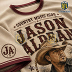 Jason Aldean Country Music Icon Signature Songbook T-Shirt