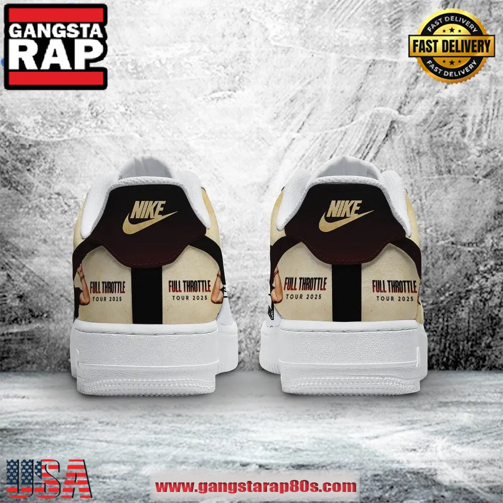 Jason Aldean Full Throttle Tour 2025 Air Force 1 Running Sneakers Shoes