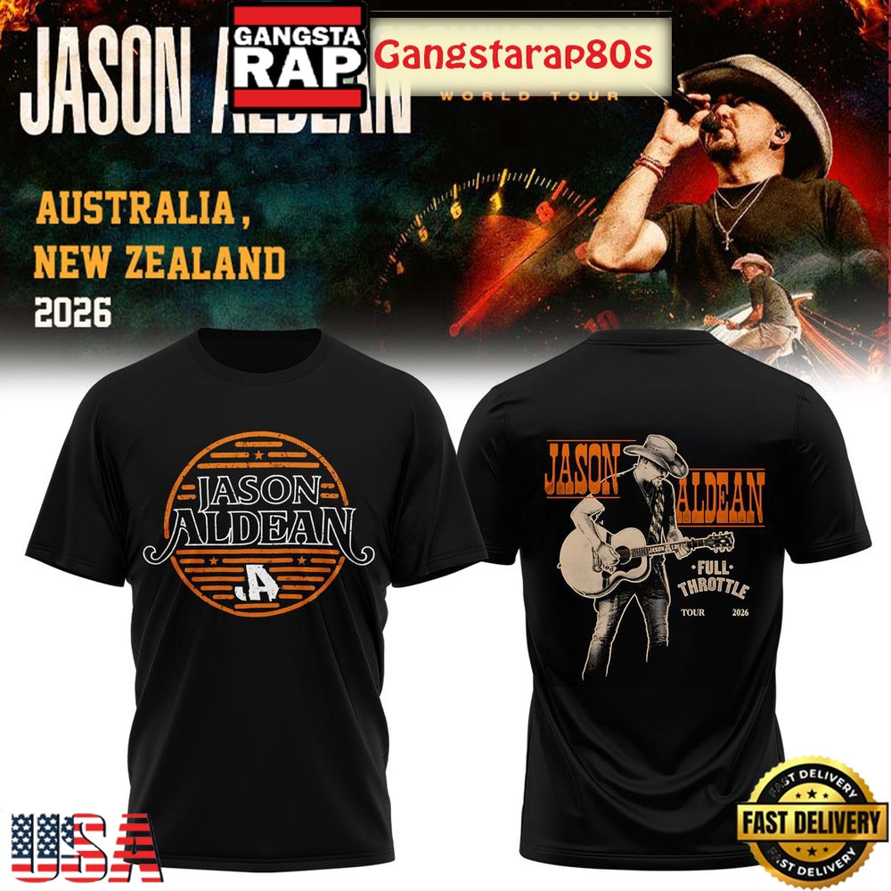 Jason Aldean Full Throttle World Tour 2026 T Shirt
