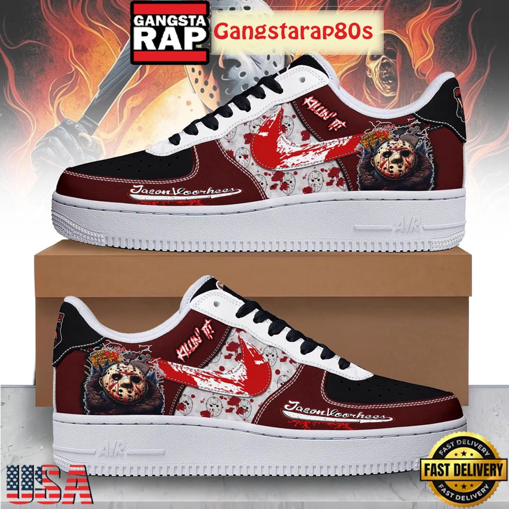 Jason Voorhees Killin’ It Air Force 1 Shoes Running Sneakers