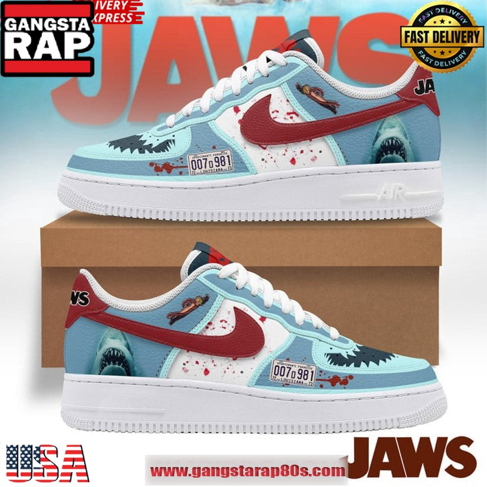 Jaws Shark Limited Edition Air Force 1 Running Sneakers Shoes