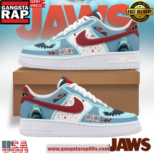 Jaws Shark Limited Edition Air Force 1 Running Sneakers Shoes