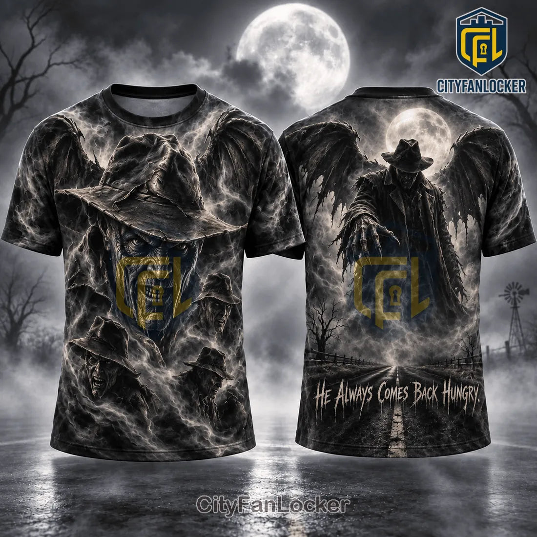 Jeepers Creepers Winged Creature Black Shirt