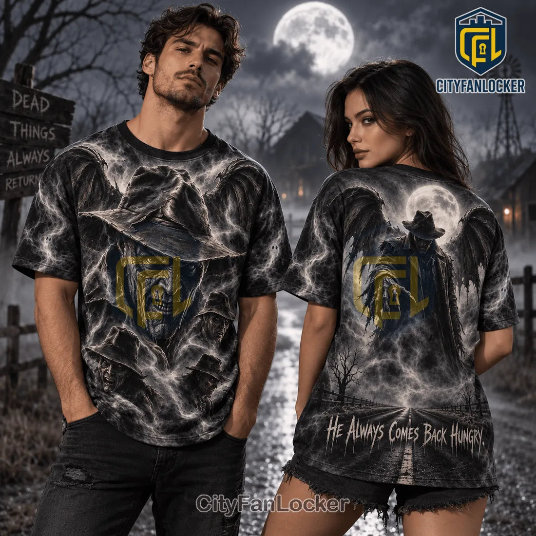 Jeepers Creepers Winged Creature Black Shirt