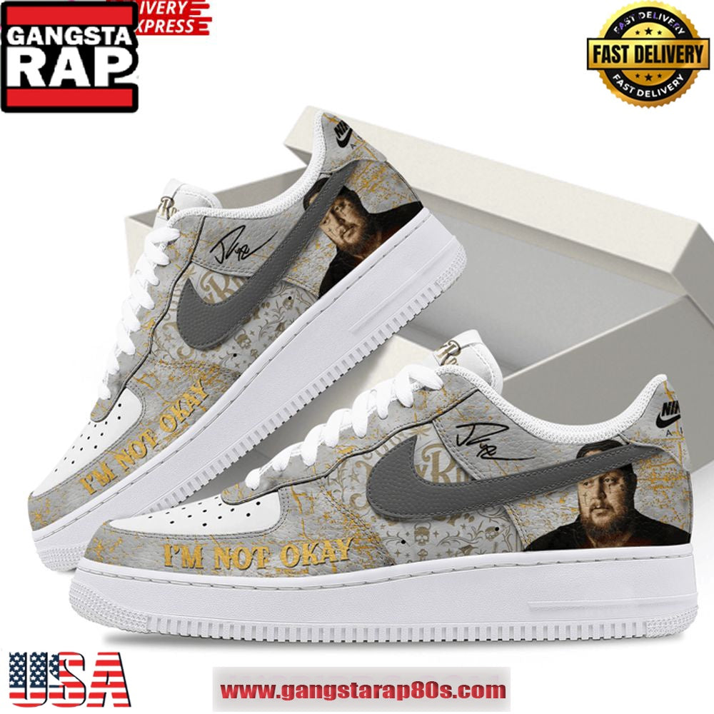 Jelly Roll I’m Not Okay Limited Edition Air Force 1 Running Sneakers Shoes
