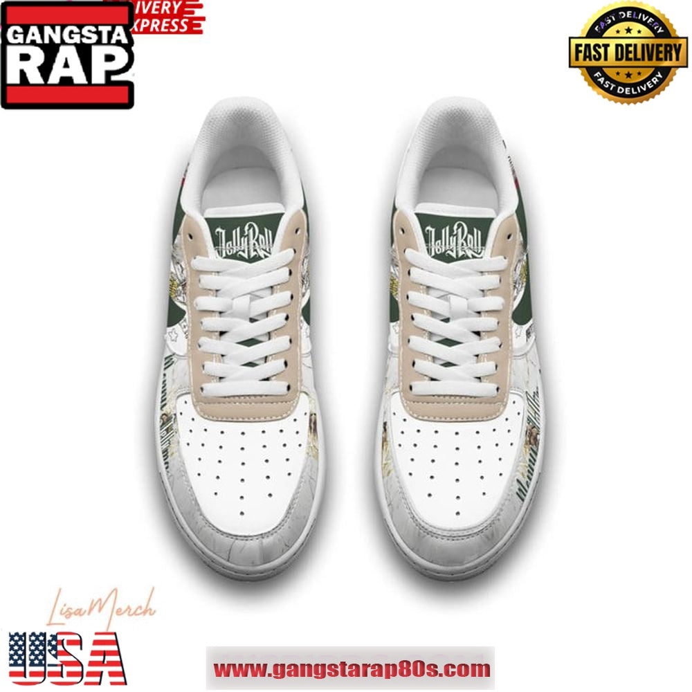 Jelly Roll Merry Christmas Limited Edition Air Force 1 Running Sneakers Shoes
