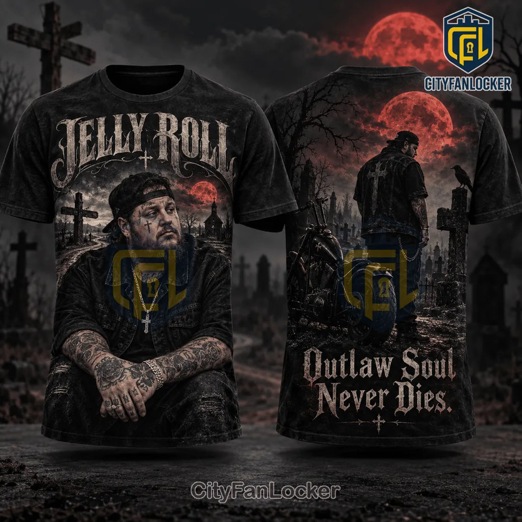 Jelly Roll Outlaw Soul Red Moon Shirt