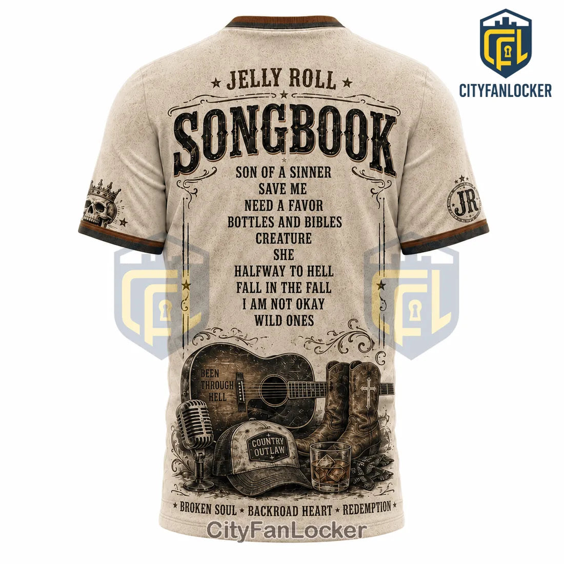 Jelly Roll Songbook Country Music Western Graphic T-shirt