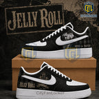 Jelly Roll x Whitsitt Edition Black and White Leather Custom AF1