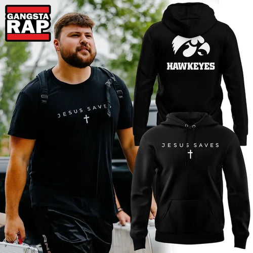 JESUS SAVES x Iowa Hawkeyes 2026 Hoodie T-Shirt