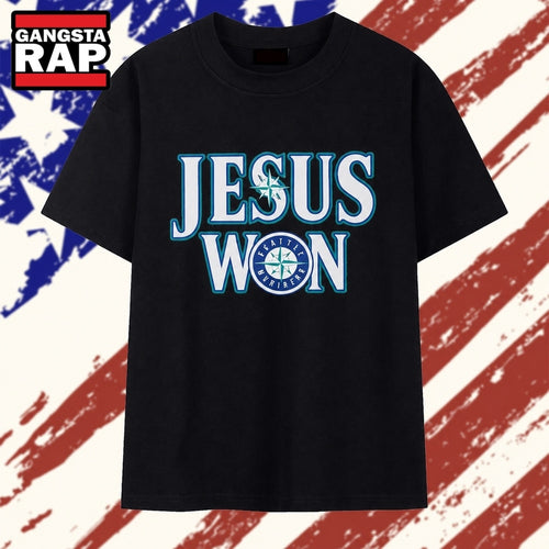 Jesus Won Seattle Mariners Baseball Logo 2026 T Shirt , Vintage Trending Shirt