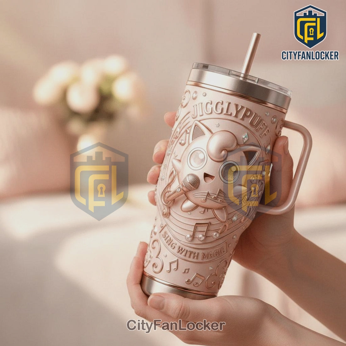 Jigglypuff Pokemon Premium Music Stainless Steel Tumbler