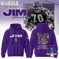 Jim Marshall Purple Minnesota Vikings Signature 1937-2025 3D Printed Hoodie