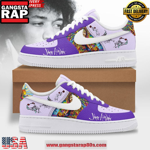 Jimi Hendrix Guitarist Special Edition Air Force 1 Running Sneakers Shoes