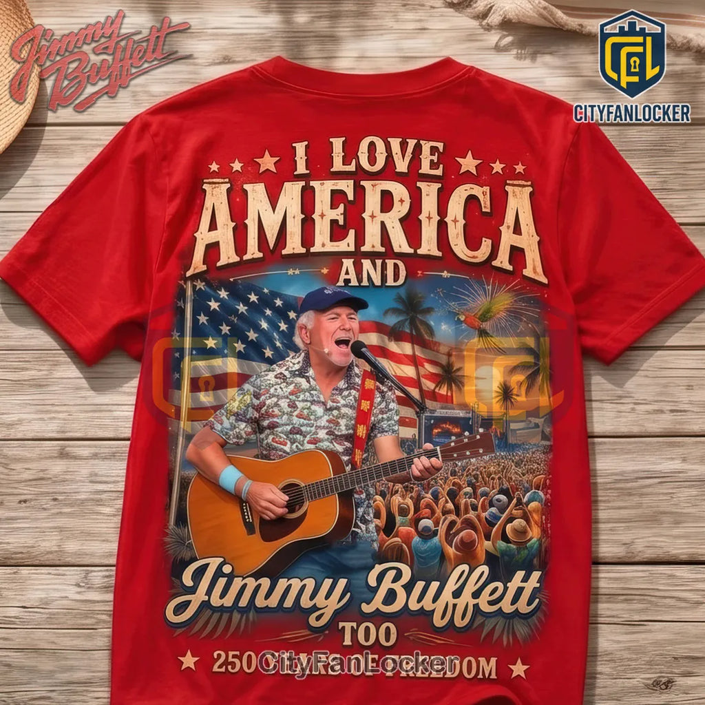 Jimmy Buffett America 250 Parrothead Edition Patriotic T-Shirt