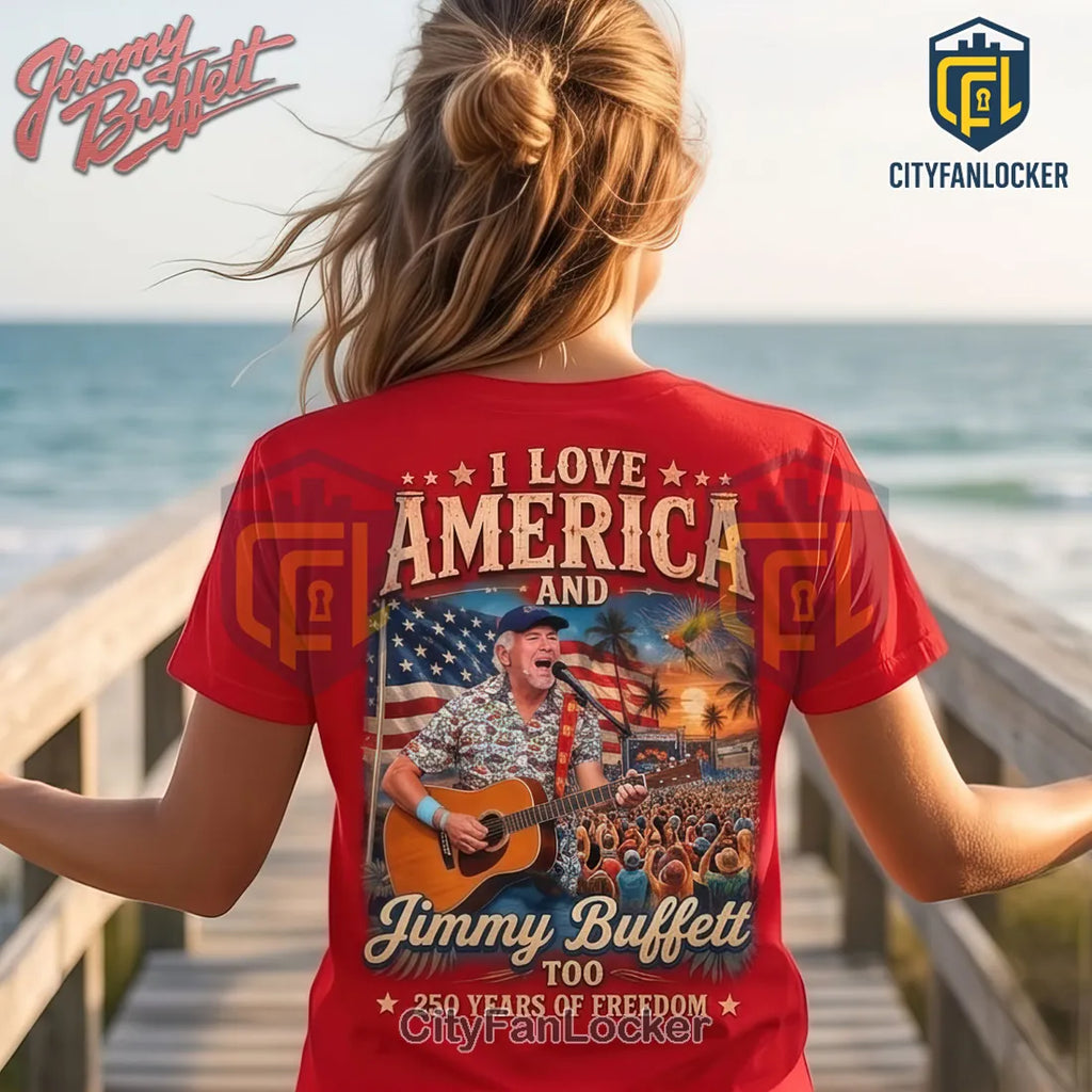 Jimmy Buffett America 250 Parrothead Edition Patriotic T-Shirt