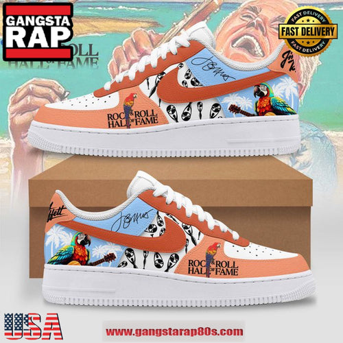 Jimmy Buffett Hall Of Fame Limited Edition Air Force 1 Running Sneakers Shoes