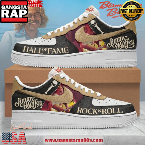 Jimmy Buffett Hall Of Fame Limited Edition Air Force 1 Running Sneakers
