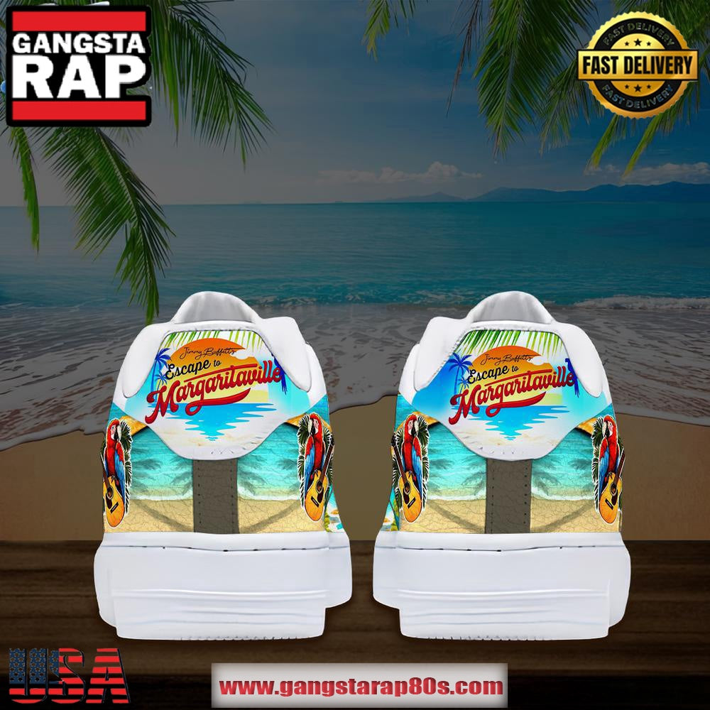 Jimmy Buffett Lost In Margaritaville Air Force 1 Running Sneakers Shoes