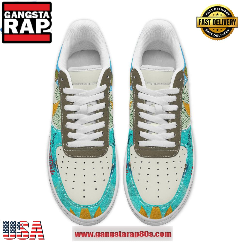 Jimmy Buffett Lost In Margaritaville Air Force 1 Running Sneakers Shoes