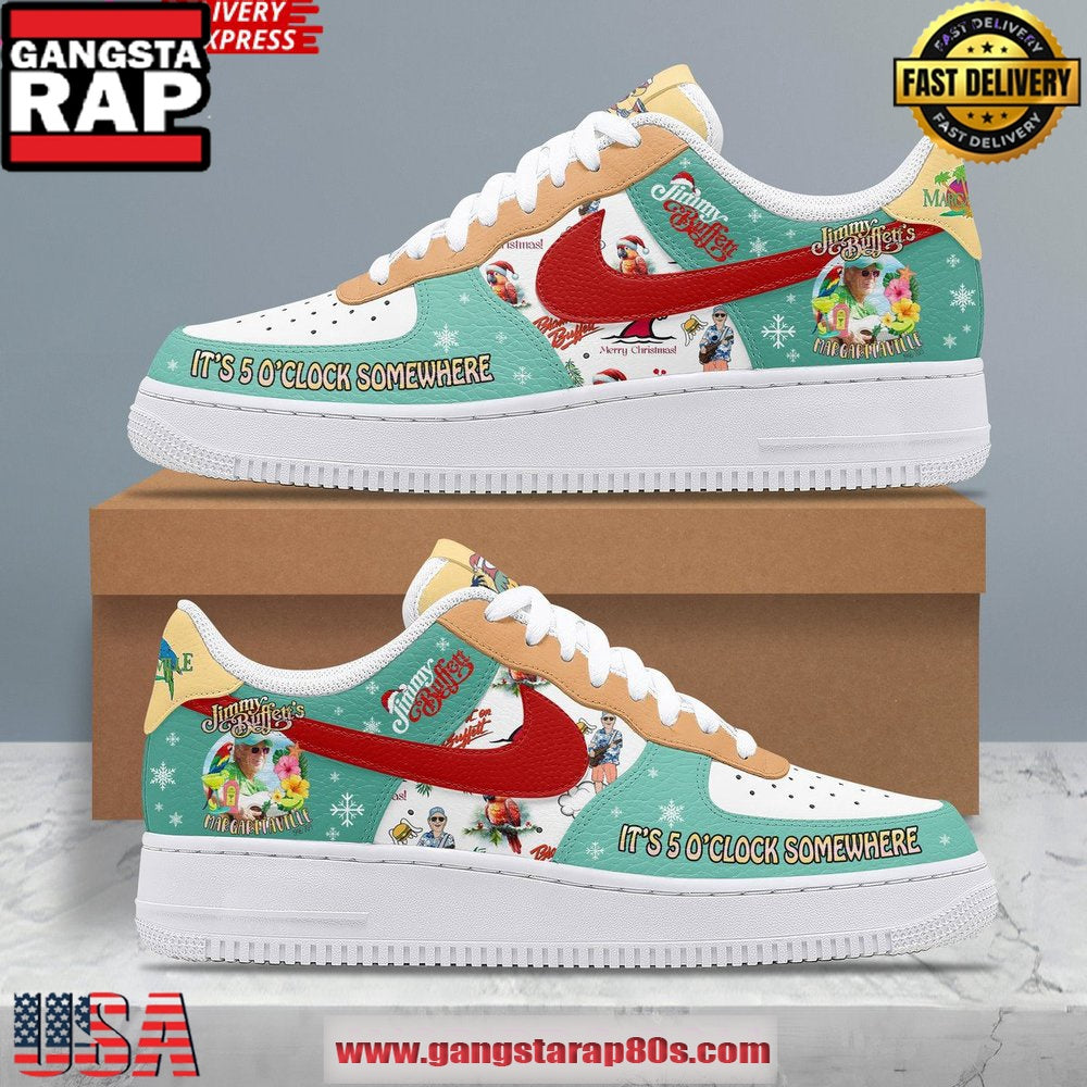 Jimmy Buffett Margaritaville It’s 5 O’Clock Somewhere Air Force 1 Running Sneakers