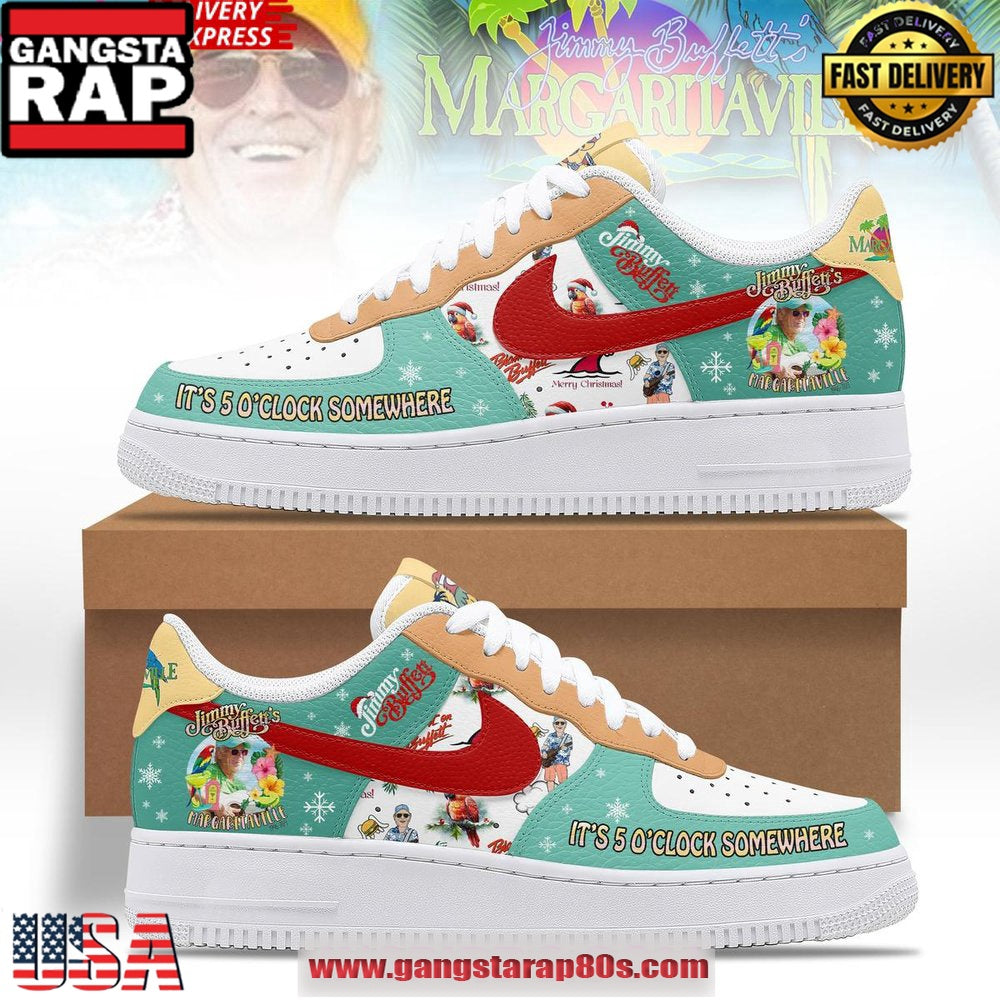 Jimmy Buffett Margaritaville It’s 5 O’Clock Somewhere Air Force 1 Running Sneakers