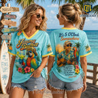 Jimmy Buffett Margaritaville Parrot Lace-Up Jersey T-Shirt