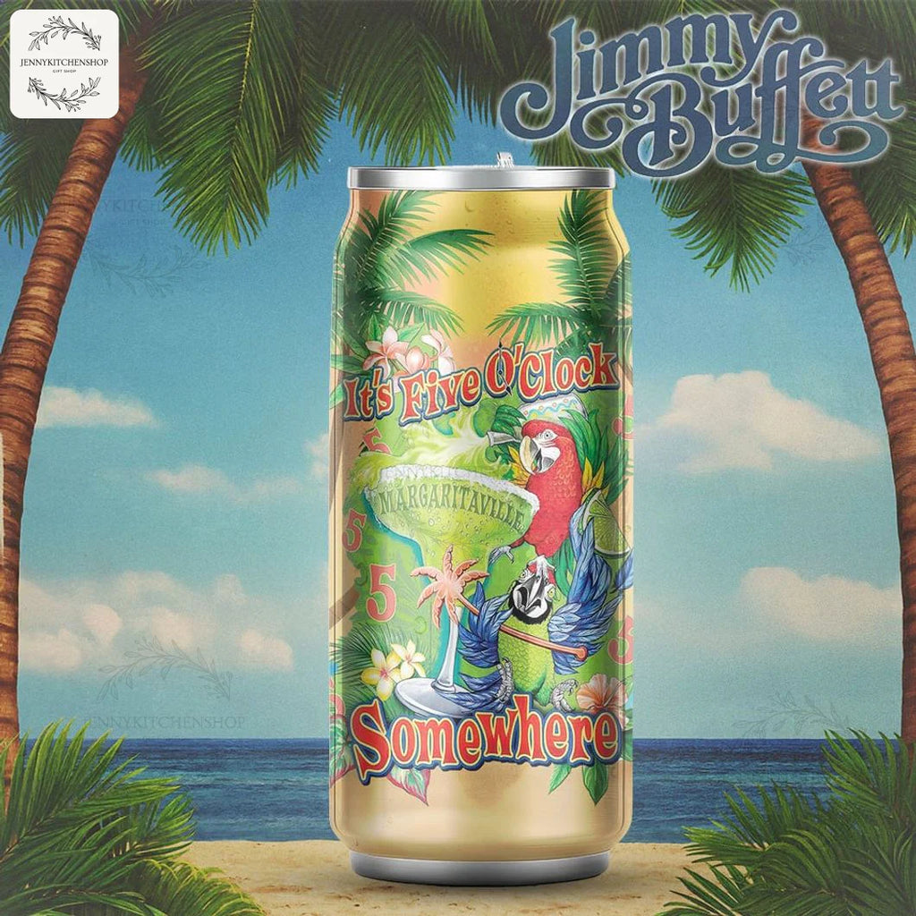 Jimmy Buffett Margaritaville It’s Five O’Clock Somewhere Can-Shaped Tumbler