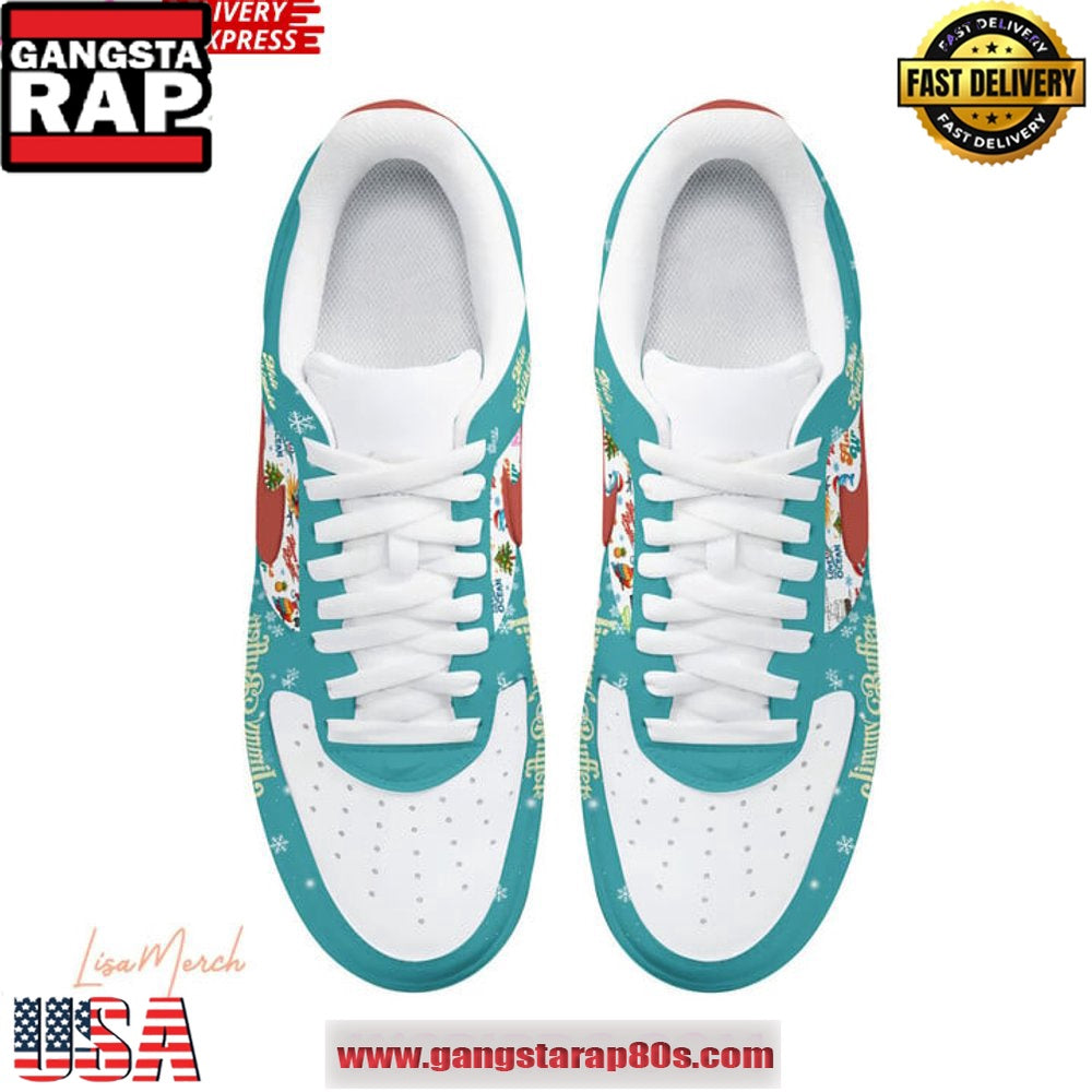 Jimmy Buffett Mele Kalikimaka Limited Edition Air Force 1 Running Sneakers