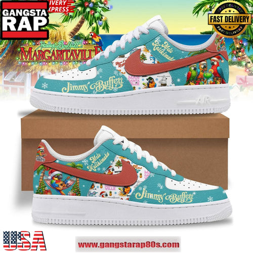 Jimmy Buffett Mele Kalikimaka Limited Edition Air Force 1 Running Sneakers