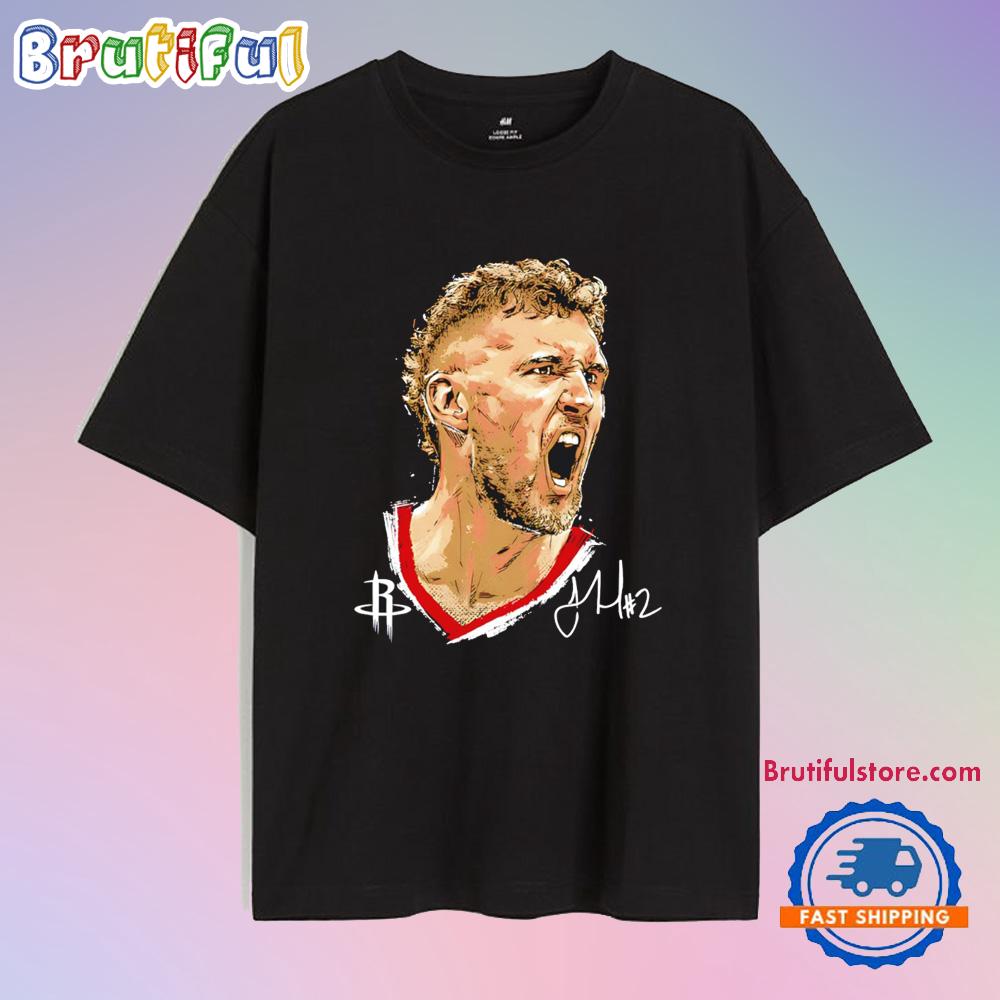 Jock Landale Houston Rockets Portrait Signature T Shirt