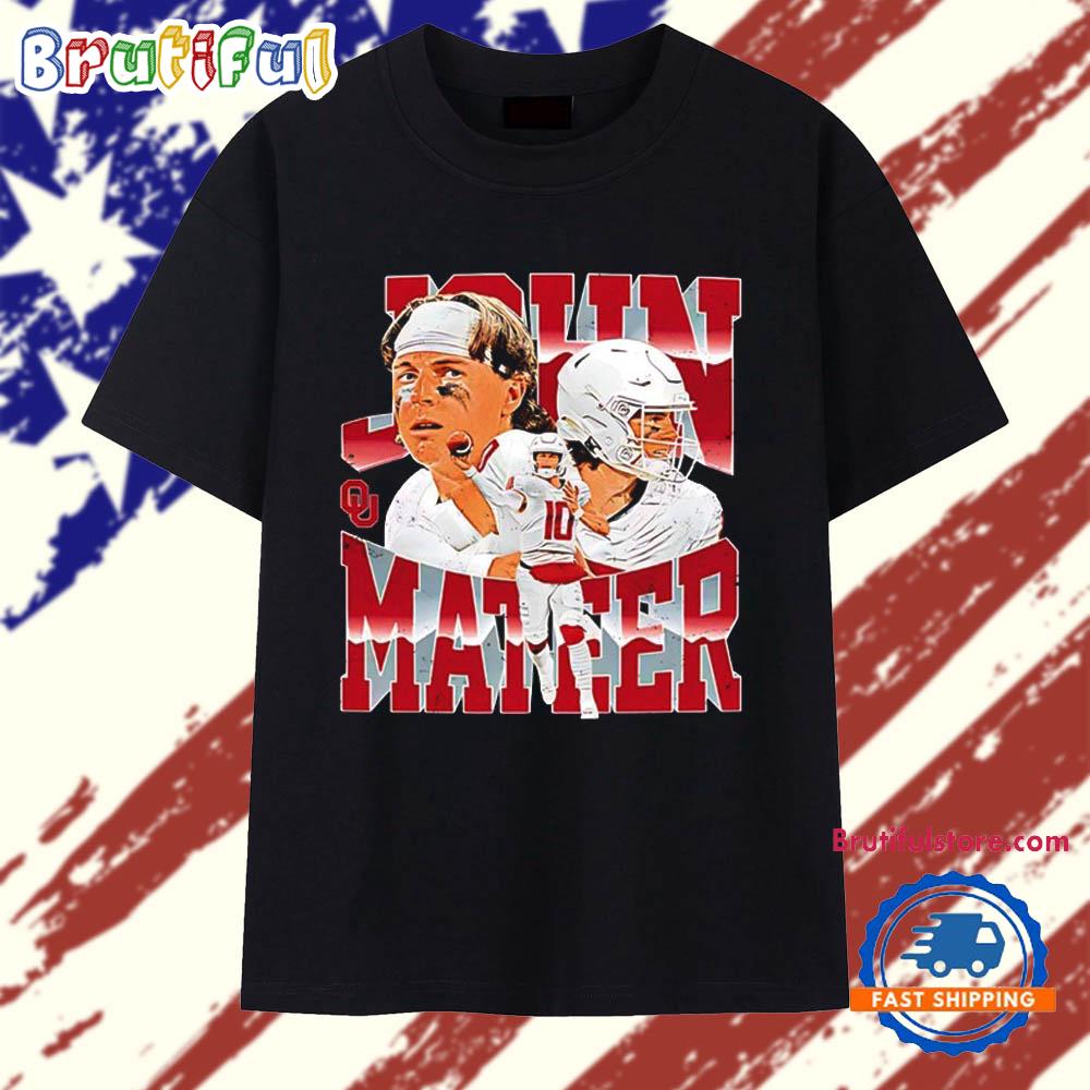 John Mateer Oklahoma Football NCAA Legends player collage T Shirt