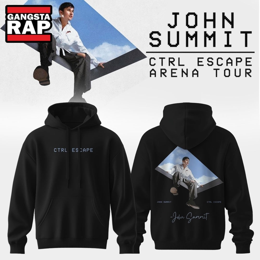 John Summit CTRL ESCAPE Arena Tour 2026 Black Hoodie , Music Trend Shirt
