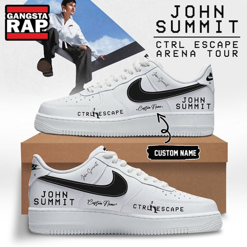 John Summit CTRL ESCAPE Arena Tour 2026 White Air Force 1 Shoes Sneakers , Music Air Force 1 Shoes