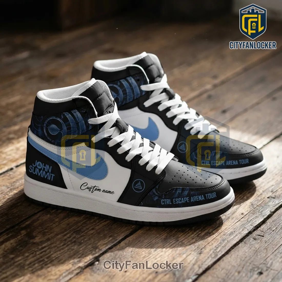 John Summit CTRL Escape Arena Tour Air Jordan 1 High Top Sneakers