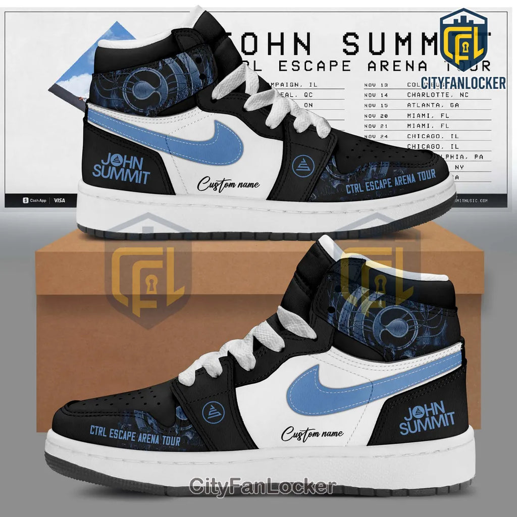 John Summit CTRL Escape Arena Tour Air Jordan 1 High Top Sneakers