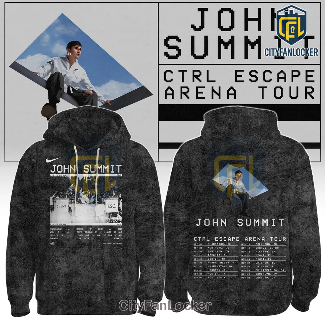 John Summit CTRL Escape Arena Tour Mineral Hoodie 2026