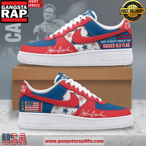 Johnny Cash For President New Design Air Force 1 Sneakers Shoes