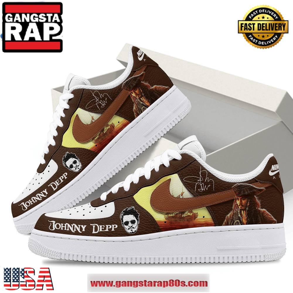 Johnny Depp Signature Limited Edition Air Force 1 Running Sneakers Shoes