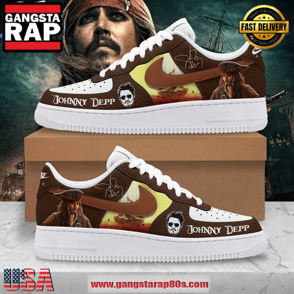 Johnny Depp Signature Limited Edition Air Force 1 Running Sneakers Shoes
