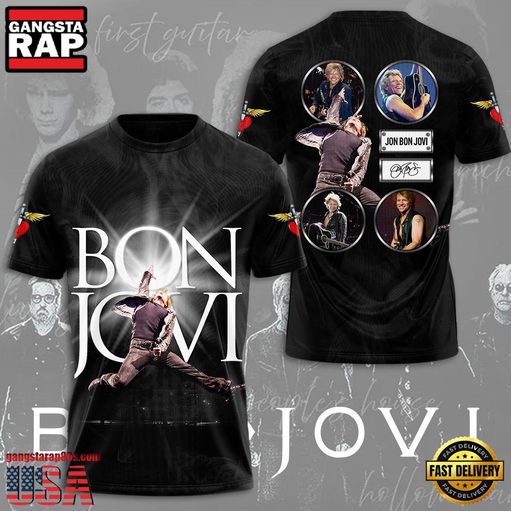 Jon Bon Jovi Legendary Rock Band Portrait Unisex T Shirt