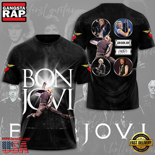 Jon Bon Jovi Legendary Rock Band Portrait Unisex T Shirt