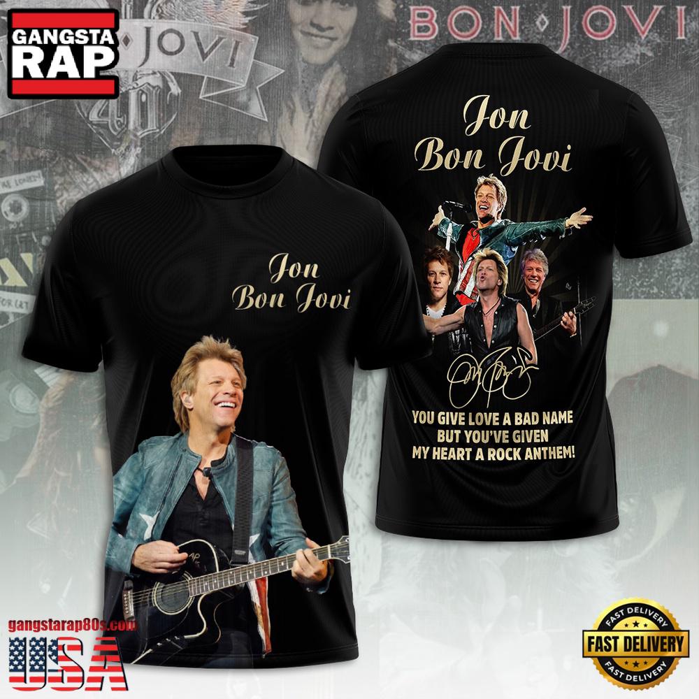 Jon Bon Jovi You Give Love A Bad Name Unisex T Shirt