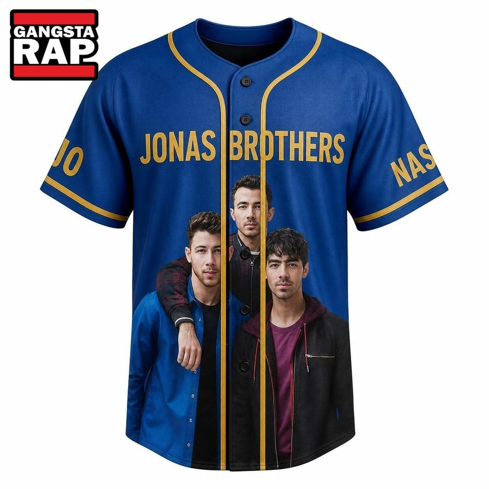 Jonas Brothers Custom Name And Number Baseball Jersey , Music Fans Jersey Shirt